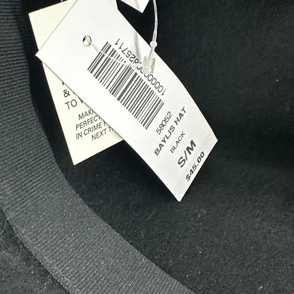 NWT Talula Baylis Hat Small Medium 100% Wool Black Wide Brim Aritzia - Picture 4 of 7